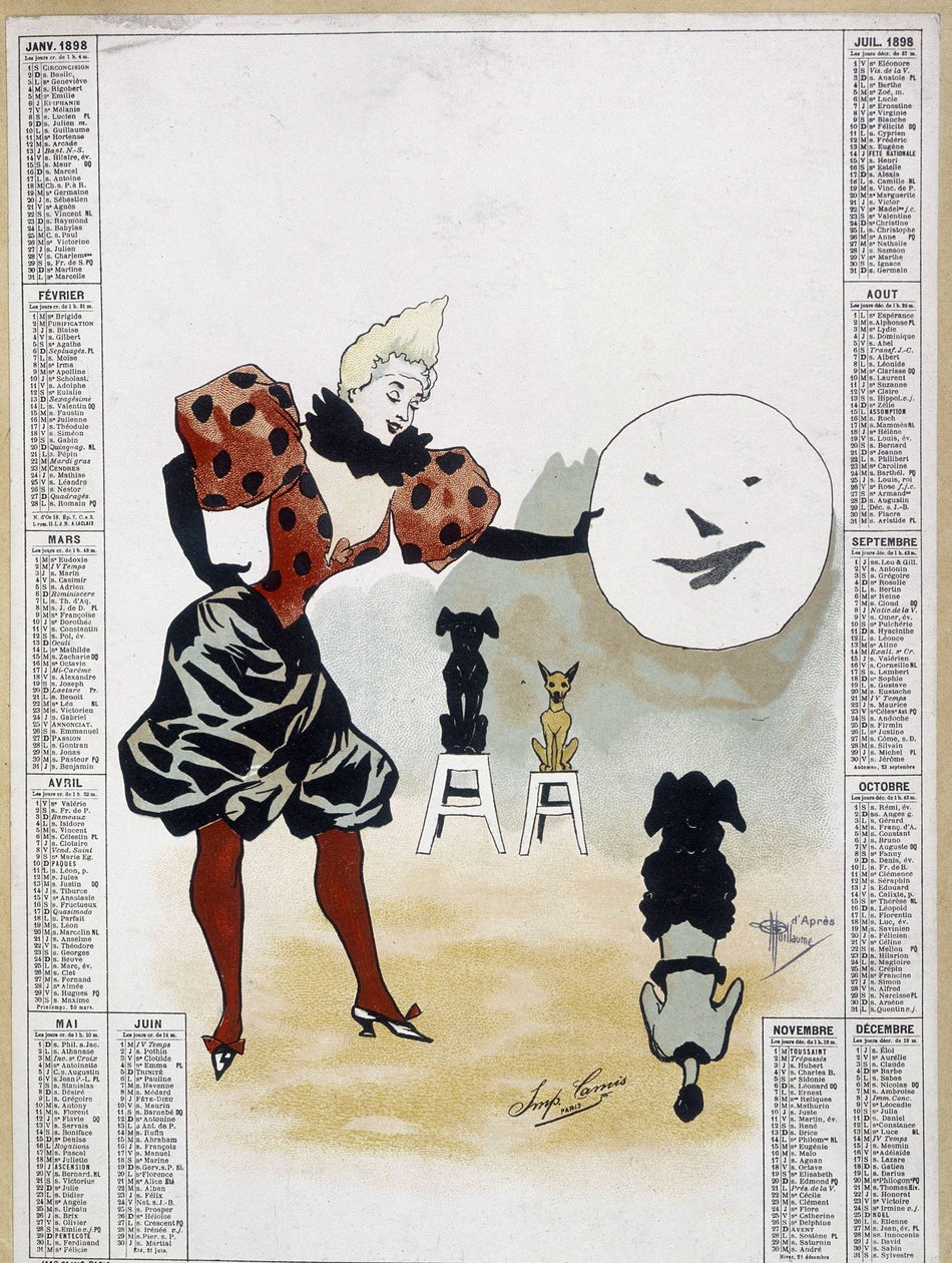 Circo: los perros sabios - calendario, Arts Deco de School French
