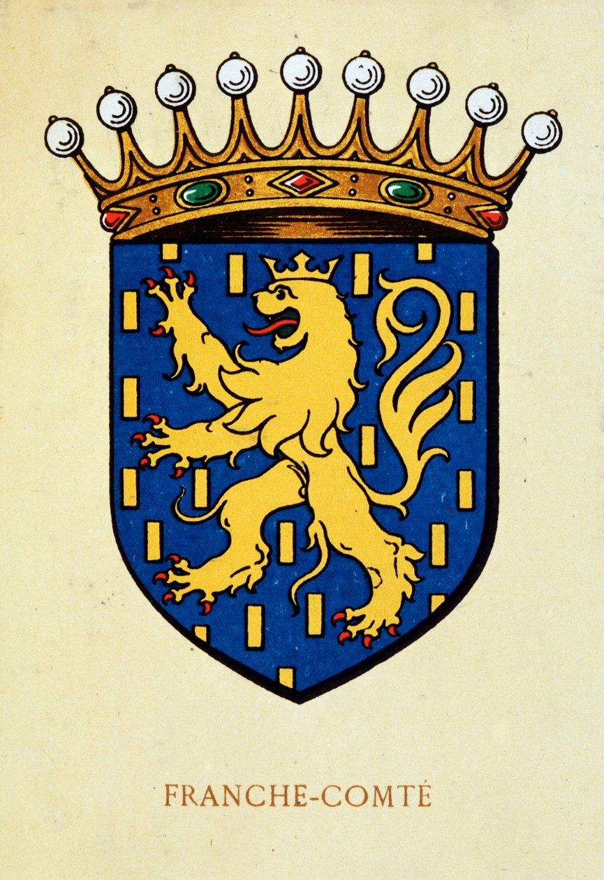 Escudo de la Franche-Comté. de School French