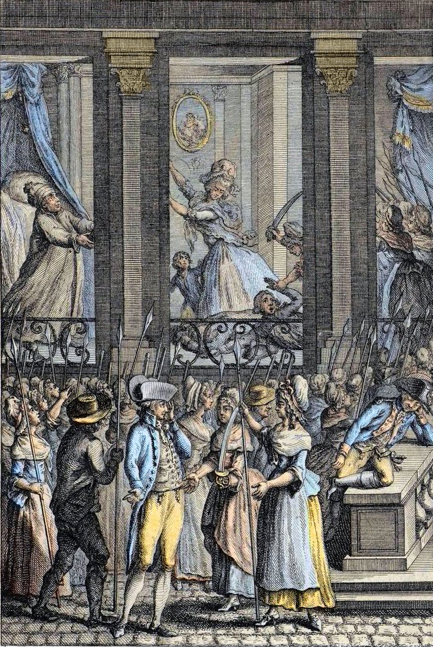 Revolución Francesa - La terrible noche del 5 al 6 de octubre de 1789 en Versalles - agresión a Luis XVI y María Antonieta de School French