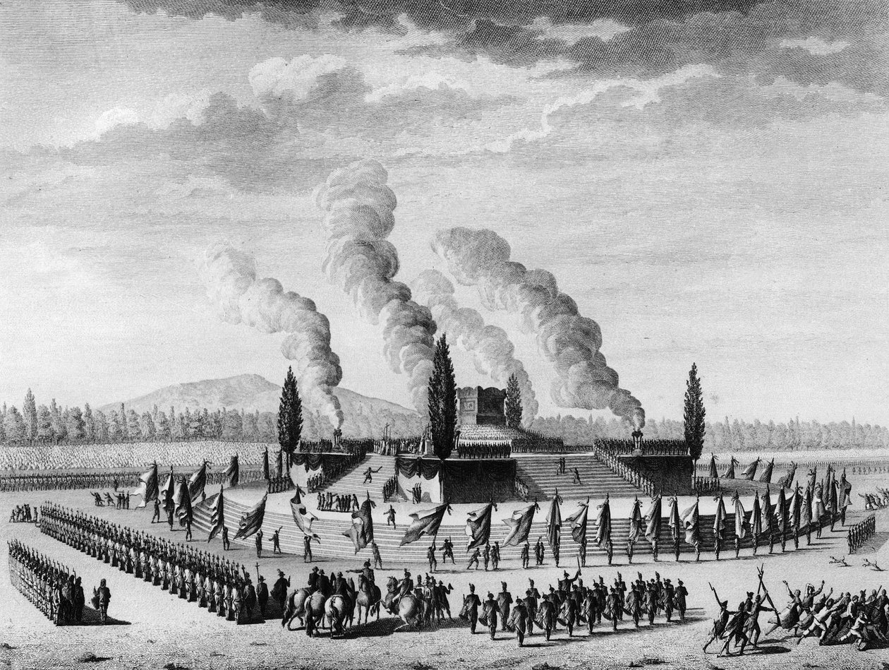 Revolución francesa: funerales en honor a los ciudadanos que murieron en Nancy en septiembre de 1790 de School French