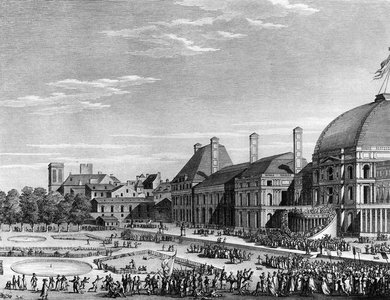 Revolución Francesa: Fiesta republicana del ser supremo el 8 de junio de 1794 en el Campo de Marte dirigida por Maximilien de Robespierre (1758-1794). París, Biblioteca del Instituto de Historia de la Revolución de School French