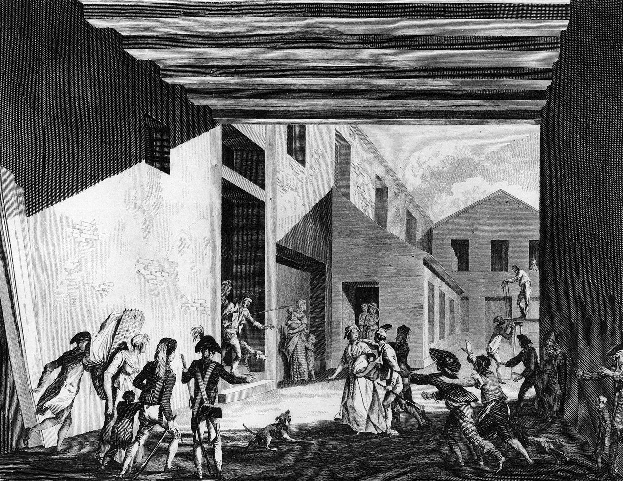 Revolución francesa y movimiento antirrevolucionario: arresto de Cécile Renaud (o Cécile Aimée Renault) de School French