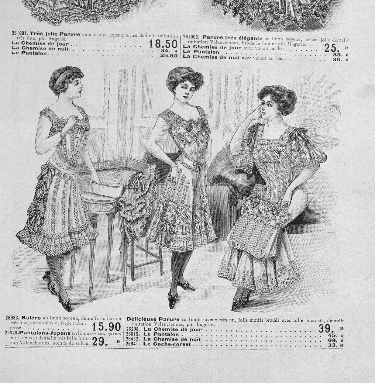 Catalogo de ropa interior francesa c.1900