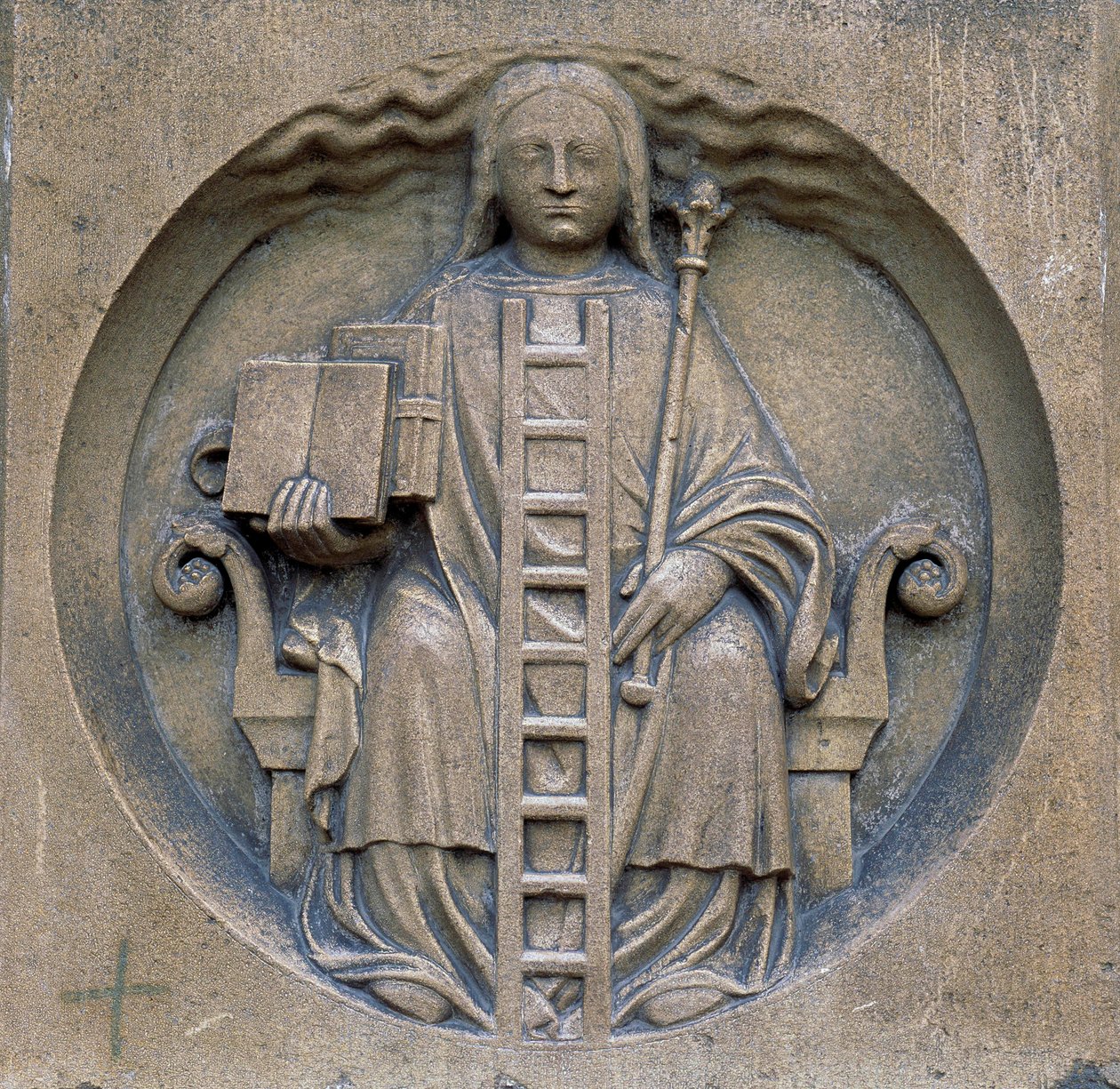 Arte gótico: alegoría de la alquimia. Catedral de Notre Dame (Notre-Dame) en París de School French