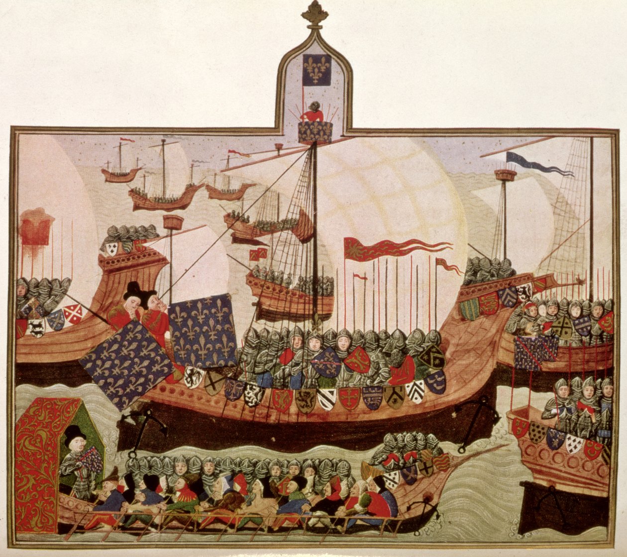 Harley 4379 f.60v Expedición del duque de Borbón a Berbería, ejecutada por Jean Froissart (c.1333-c.1404) en París para el historiador francés Philip de Commines (1445-1509) (facsímil) de School French