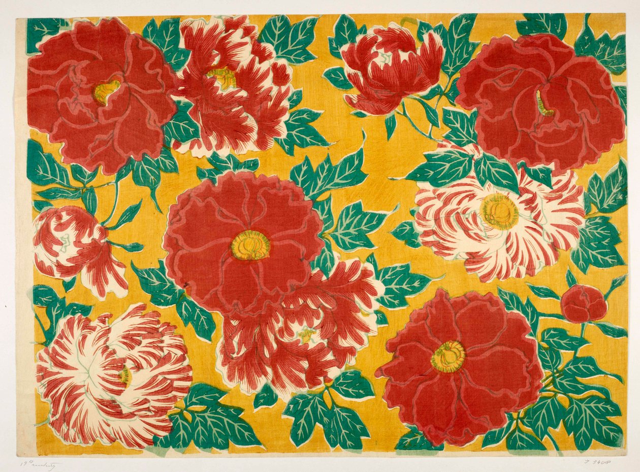 Diseño floral japonés, ilustración de 