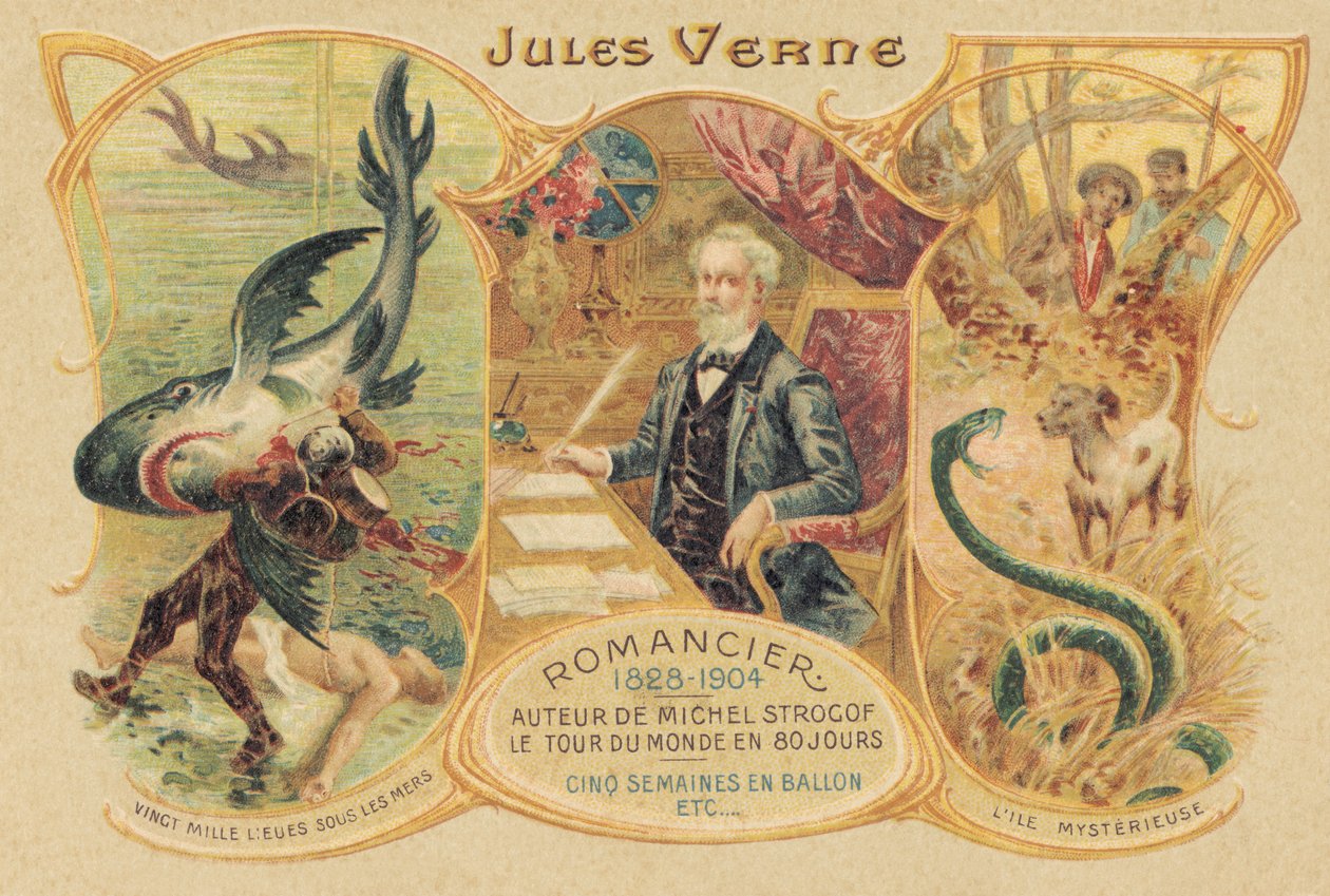 Julio Verne y sus obras célebres (imprimir) de School French