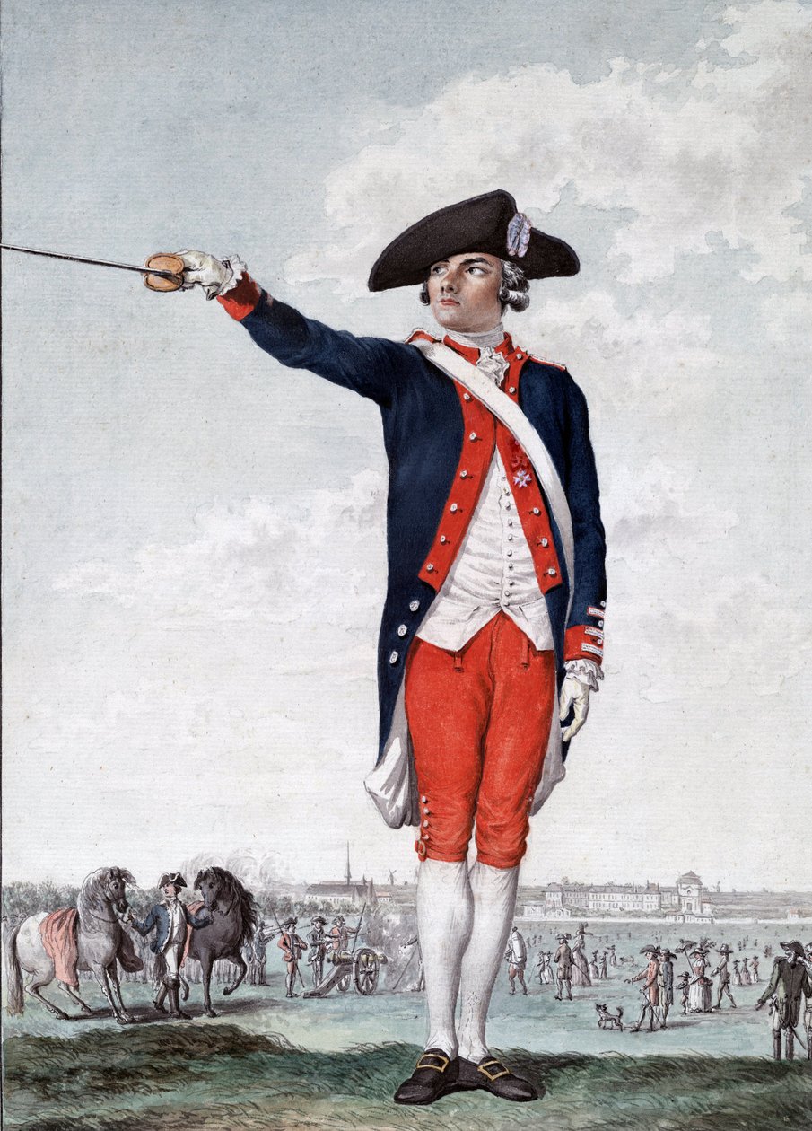 Picot de Peccaduc - Henry-Rene-Marie Picot de Peccaduc (Peccadeuc) 1770-1785 - sargento mayor en la Escuela Militar Real de París grabado por Moreau de School French