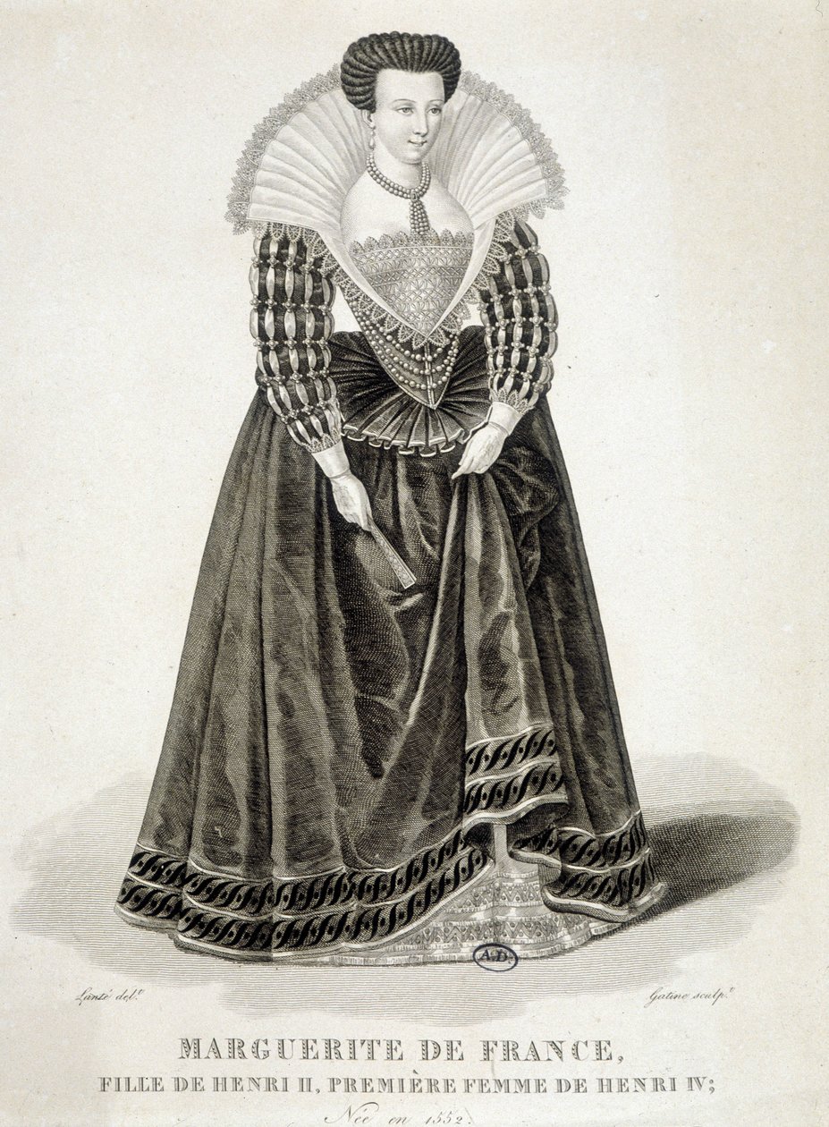 Retrato de Margarita de Valois, conocida como Reina Margot (1553-1615), Reina de Navarra, primera esposa de Enrique IV de School French