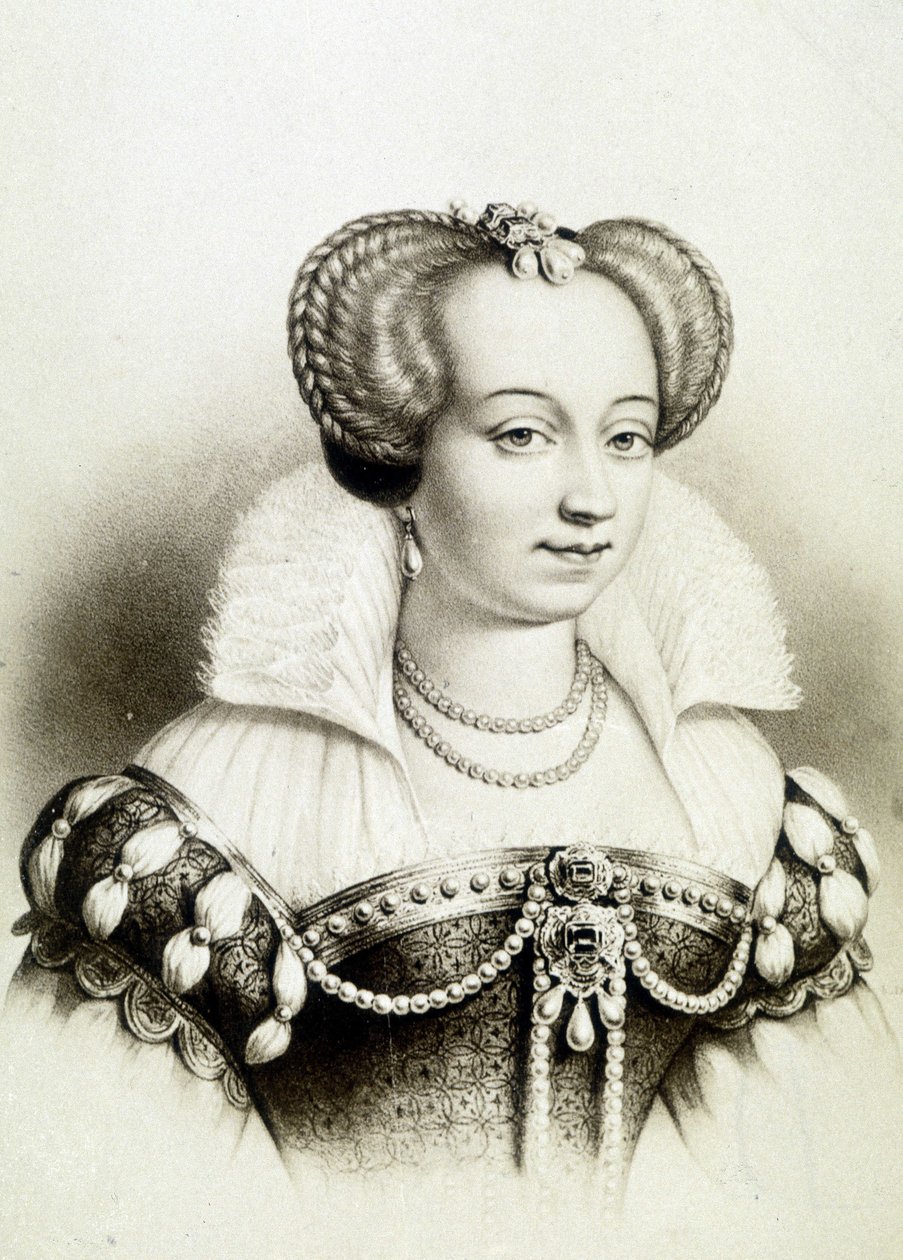 Retrato de Margarita de Valois, conocida como Reina Margot (1553-1615), Reina de Navarra, primera esposa de Enrique IV de School French
