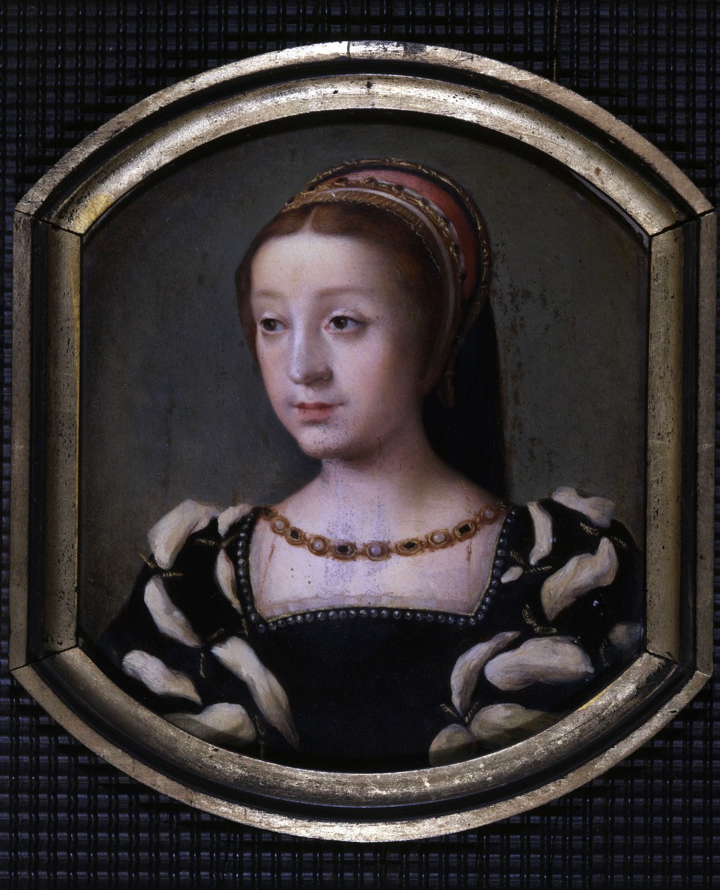 Renata de Francia (1510-1575), Duquesa de Chartres y Montargis luego Ferrara, hija menor de Luis XII y Ana de Bretaña. copia por M. Juilleau de School French
