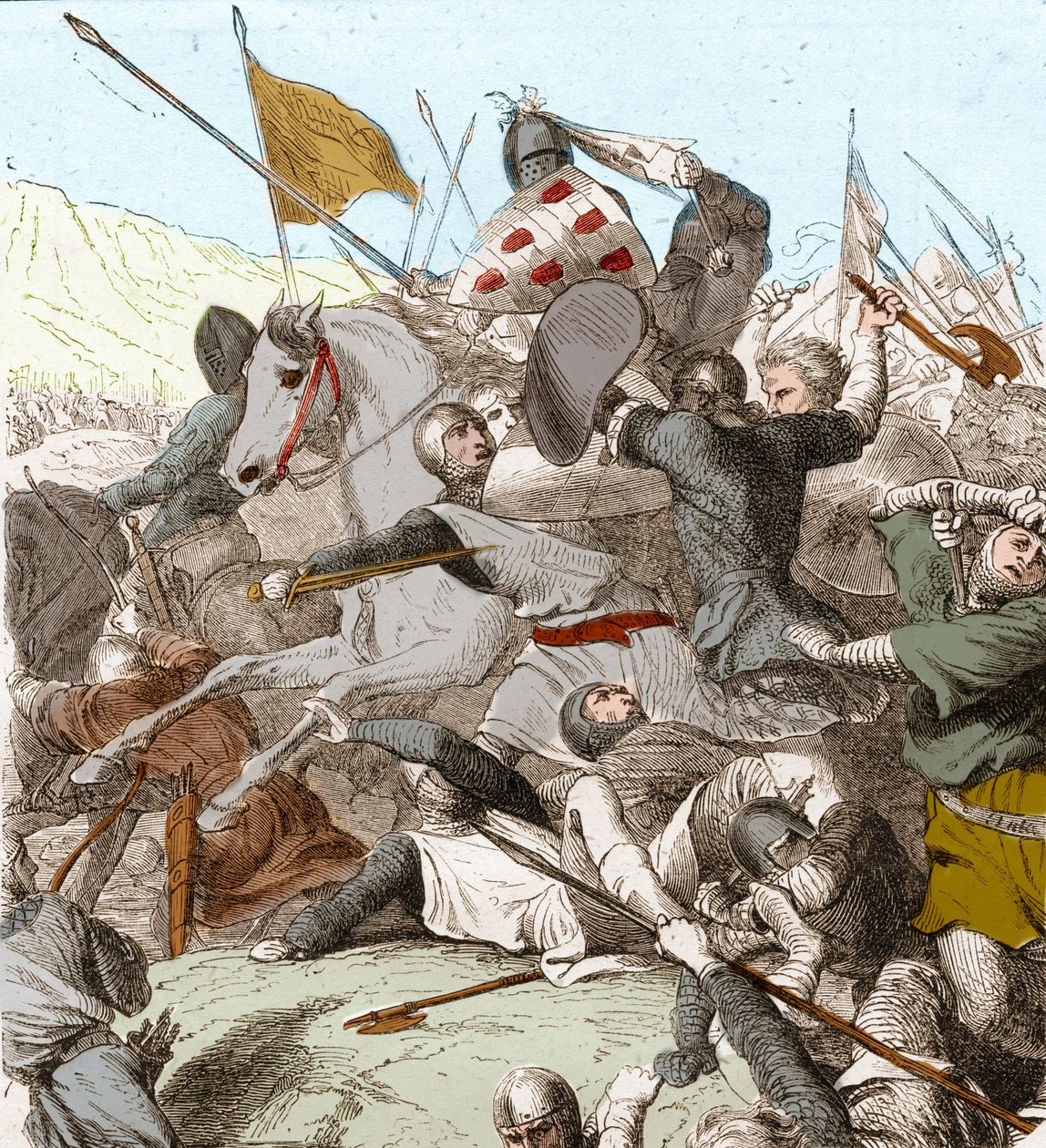 La Batalla de Hattin, 4 de julio de 1187 de School French