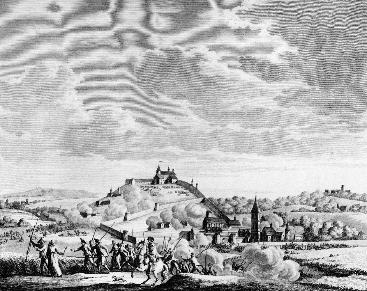 Guerra de la Revolución Francesa y movimientos antirrevolucionarios: Guerra de Vendée. Asedio en la Batalla de Granville el 14 de noviembre de School French