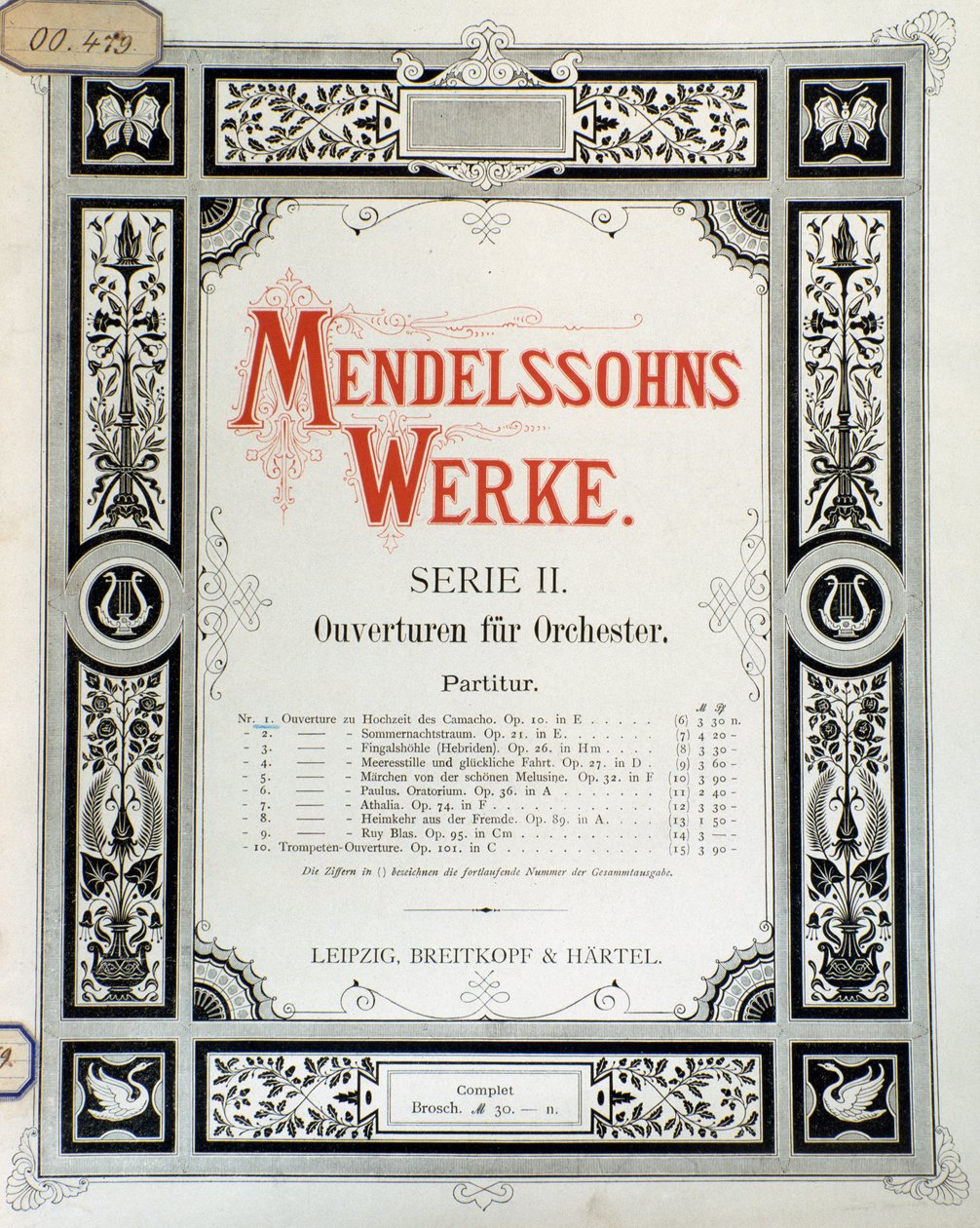 Portada de la partitura 
