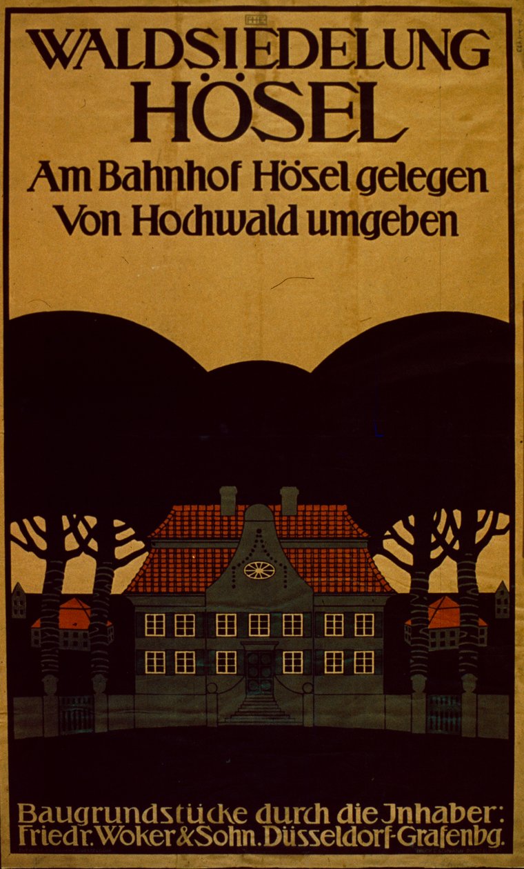 Anuncio del Hotel Waldsiedelung en alemán, c.1890 de School German
