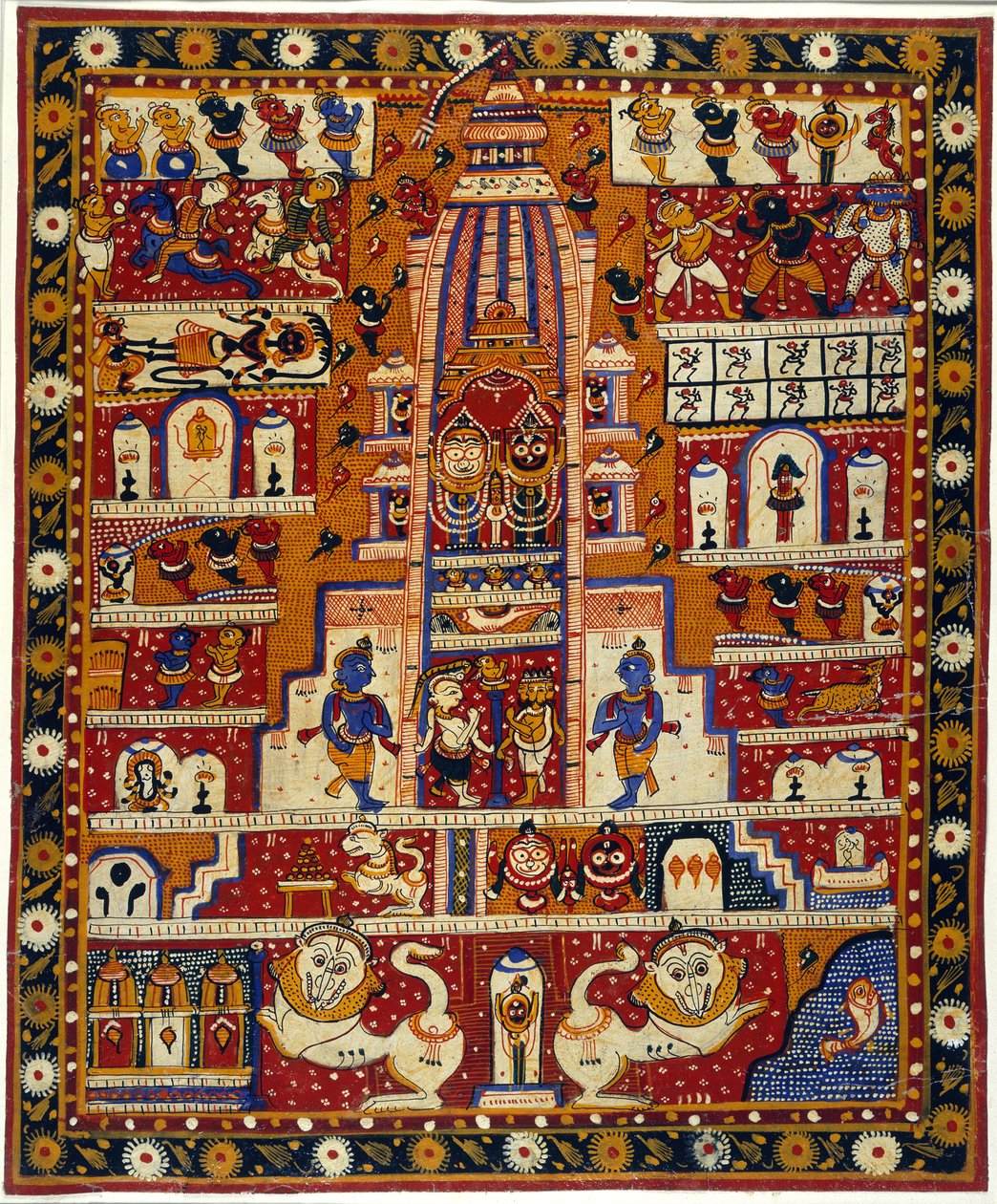 Añadir MS Or 3721 Diagrama del templo de Jagannath, c.1930 (acuarela sobre papel) de School Indian