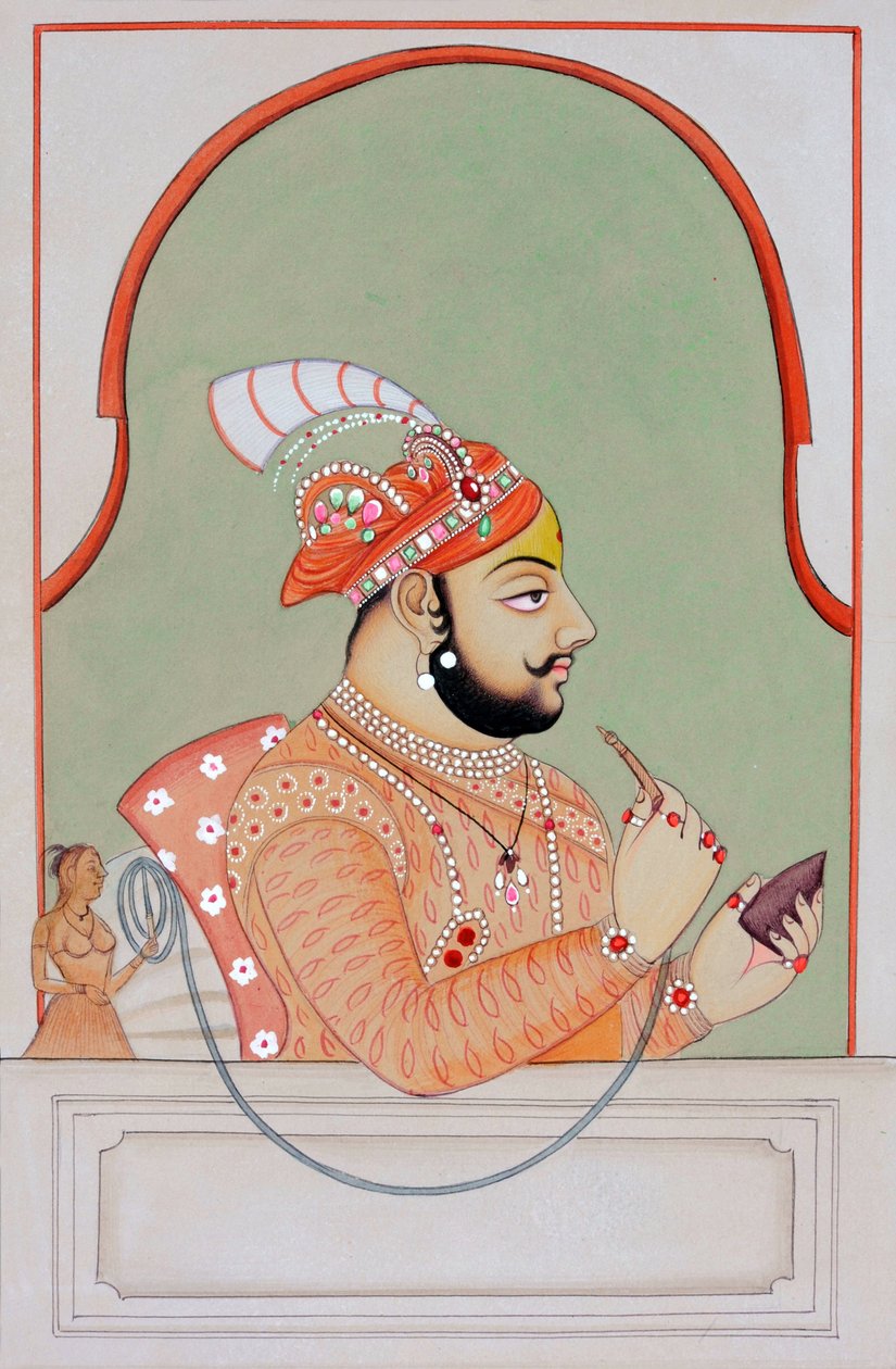 Pintura en miniatura de Maharana Jagat Singh Udaipur de School Indian