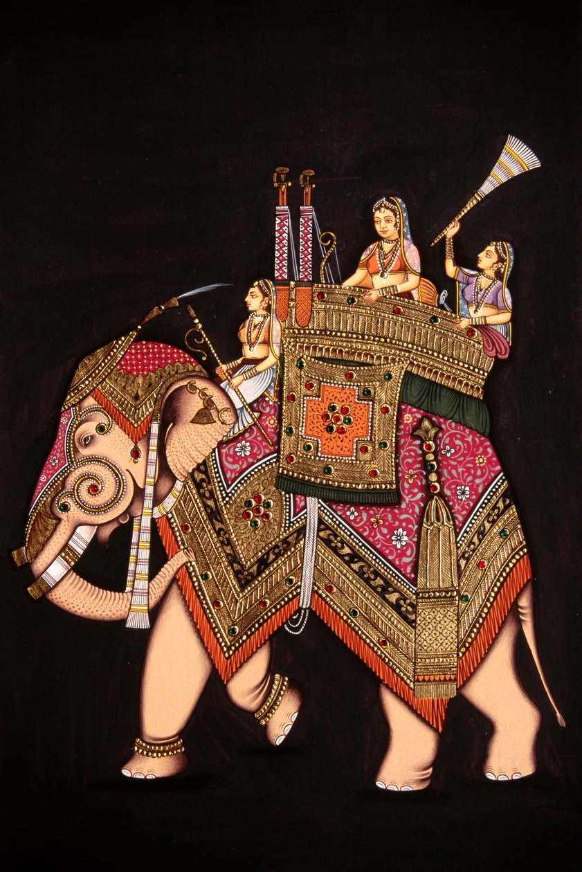 Pintura en miniatura de Mumtaz Mahal sobre papel de School Indian