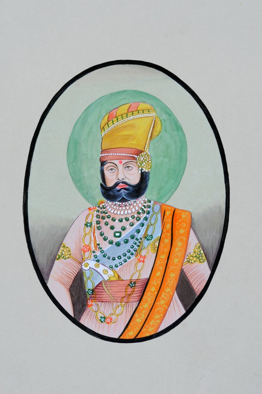 Jadeo en miniatura del Maharajá Jaswant Singh Jodhpur de School Indian