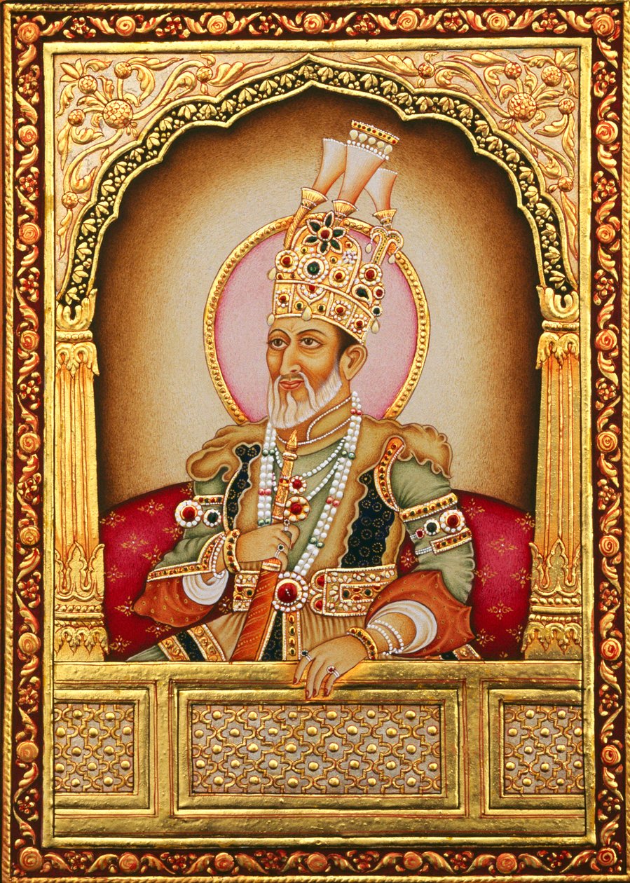 Pintura mogol en miniatura Bahadur Shah Zafar de School Indian