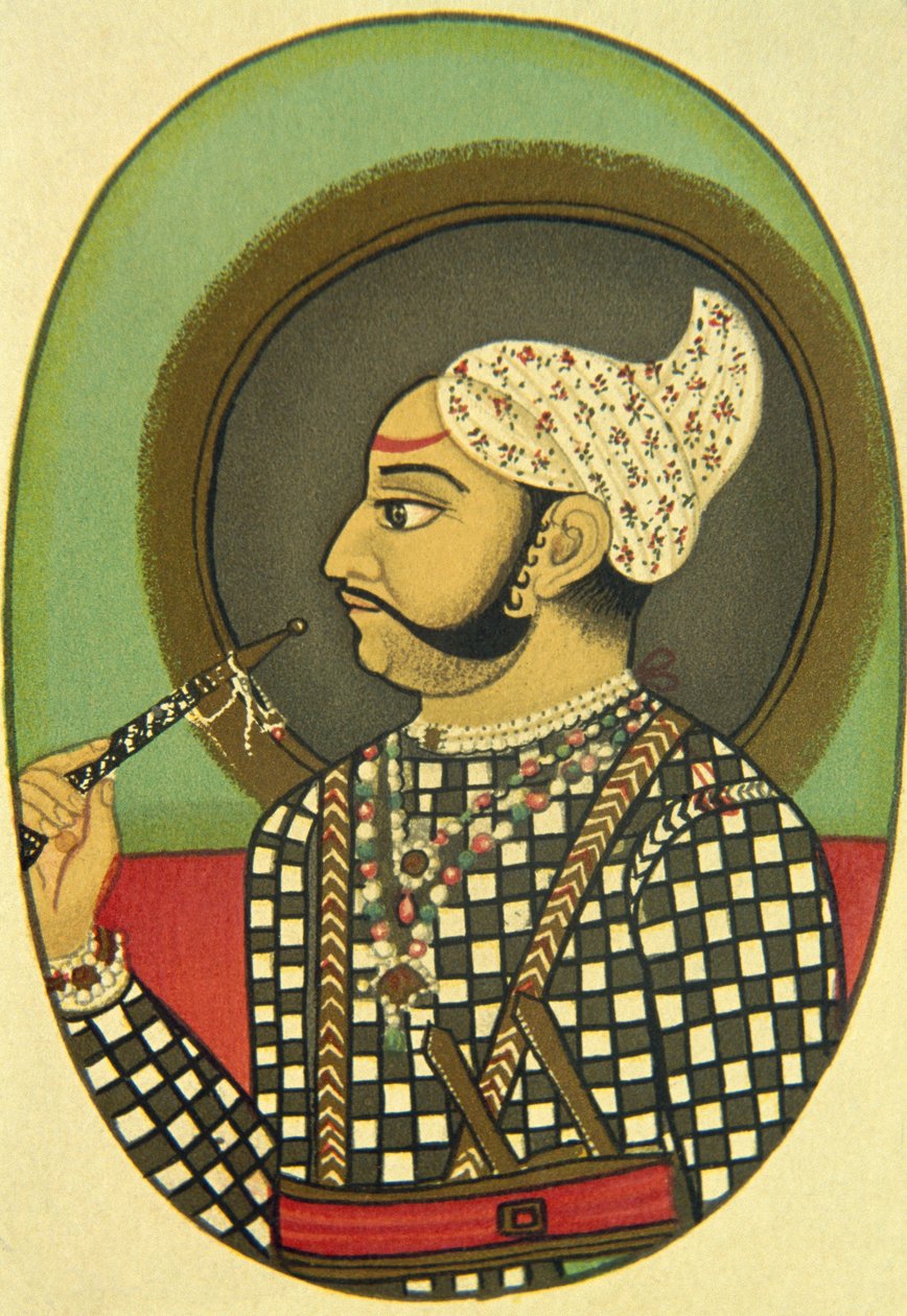 Retrato del Maharajá Bundi Budh Singh, India de School Indian