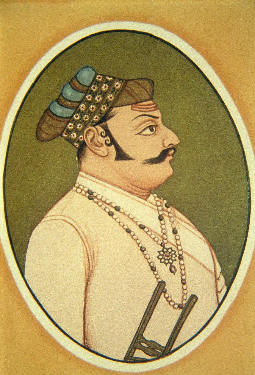 Retrato del maharajá Udai Singh, Udaipur, Rajastán, India de School Indian