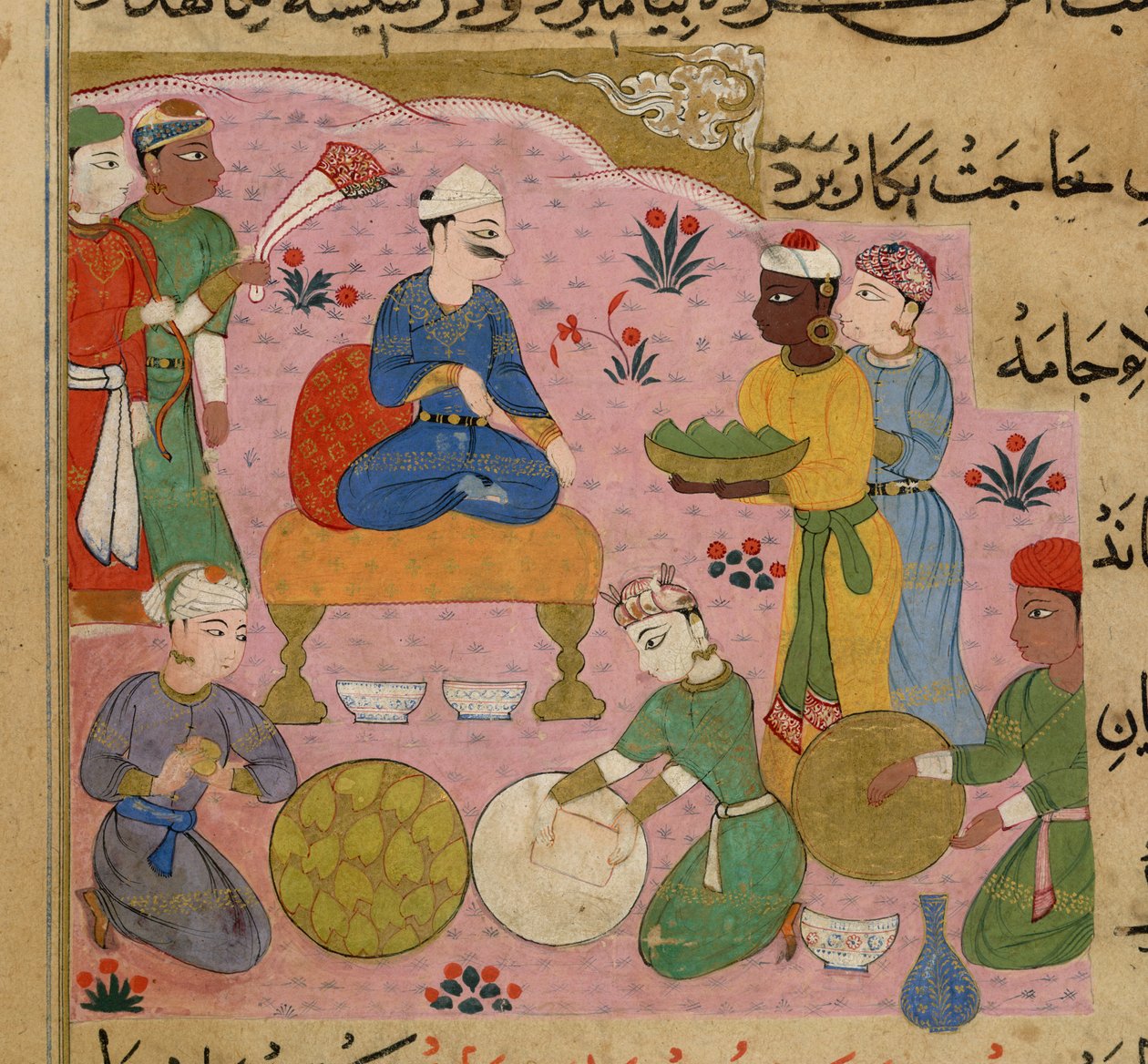 Preparación de betel para el sultán Ghiyath al-Din, de The Ni