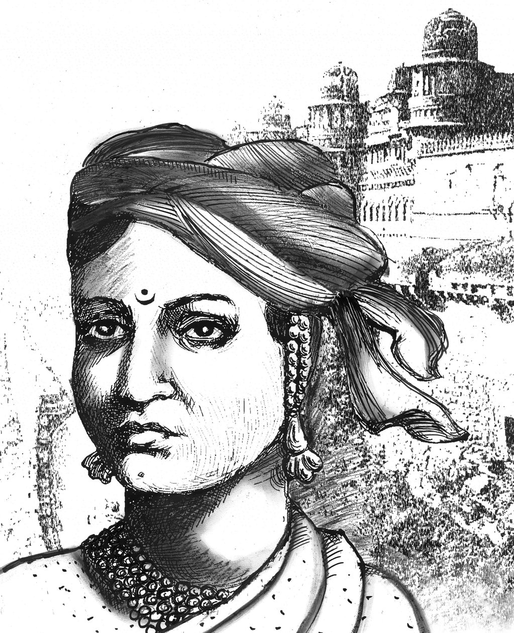 Rani Lakshmibai (litografía) de School Indian