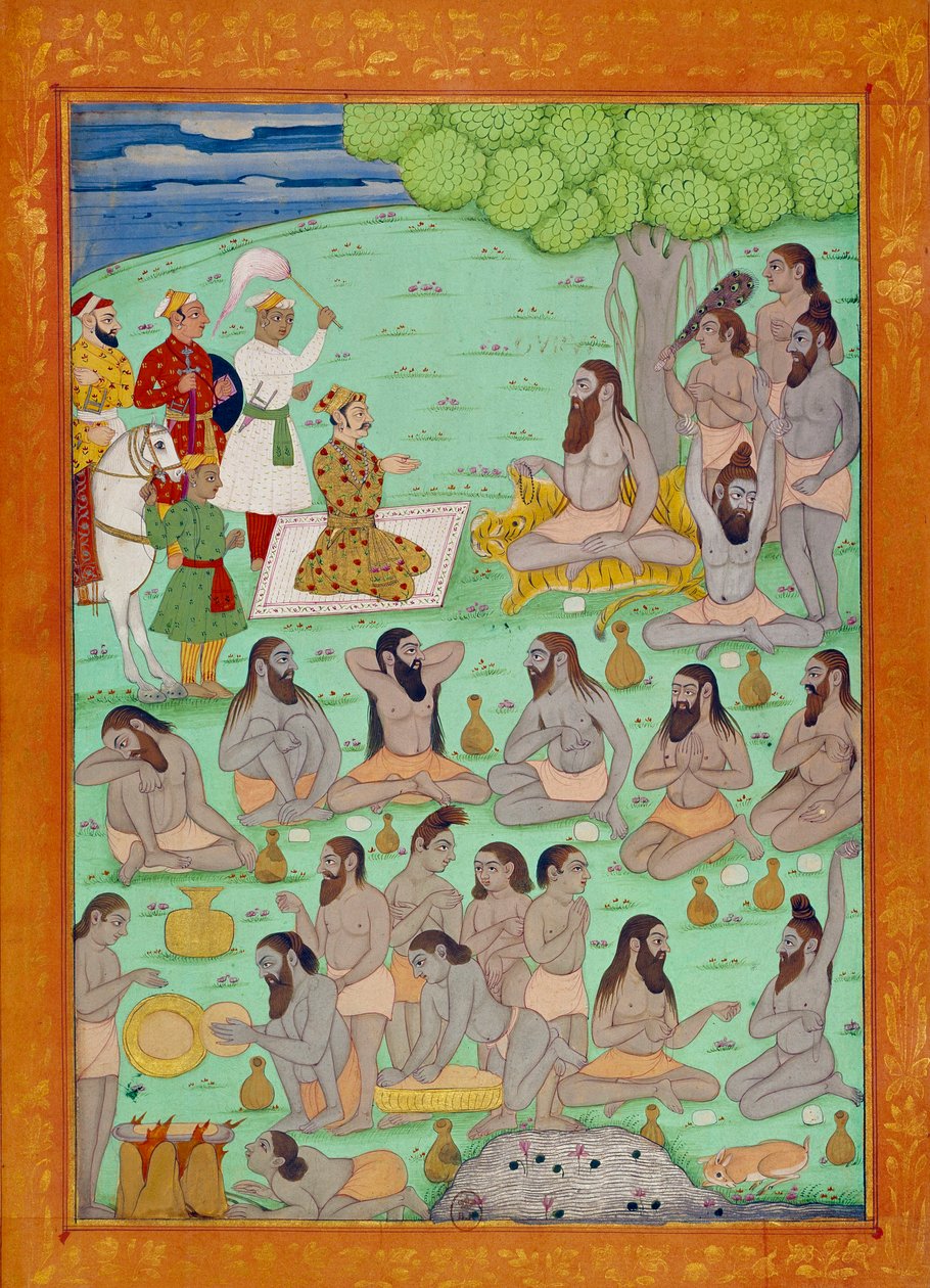 Corte del soberano y gurú del Shah Alem. Miniaturas indias y persas en “Historia de la India desde Tamertante hasta Orangreyb” de Niccolo Manucci (1638-1717). BN, París de School Indian