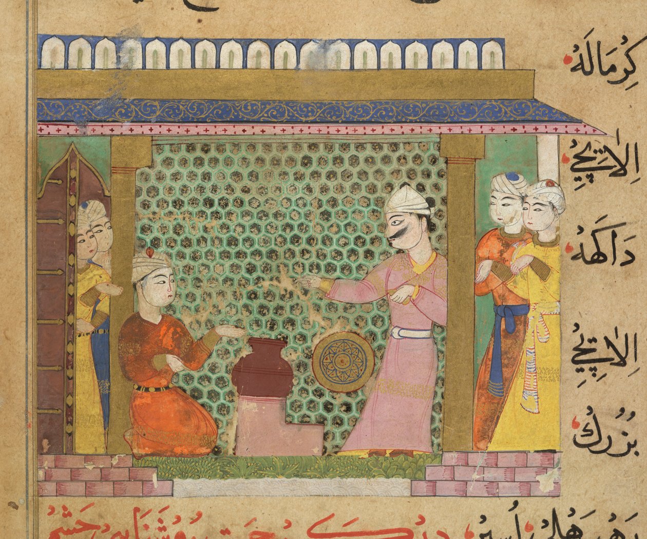 Sultan Ghiyath al-Din supervisa la preparación de medicamentos, de The Ni