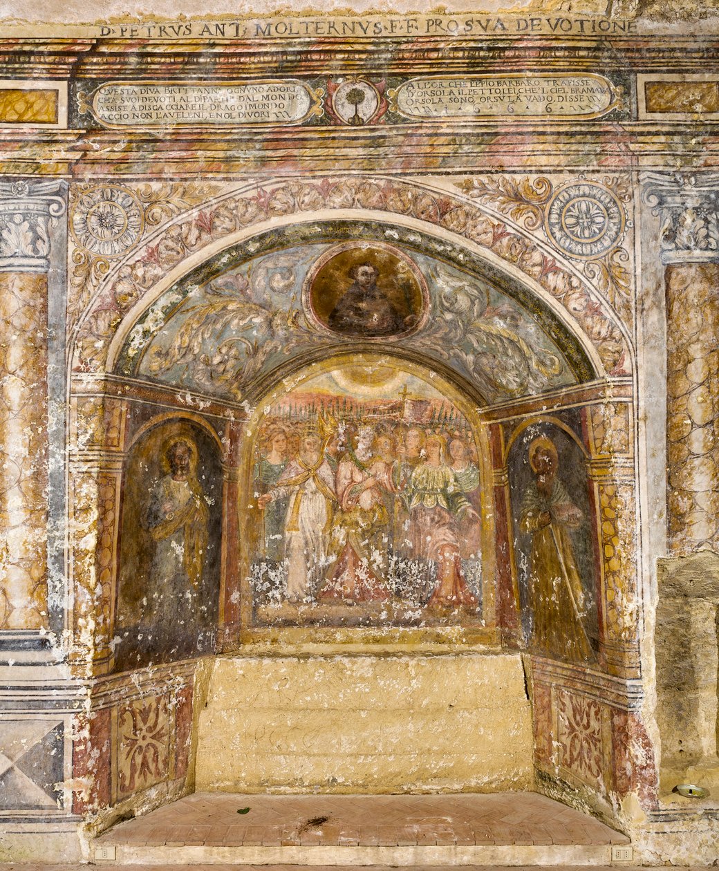 Fresco de la iglesia de Santa Maria della Palomba de School Italian