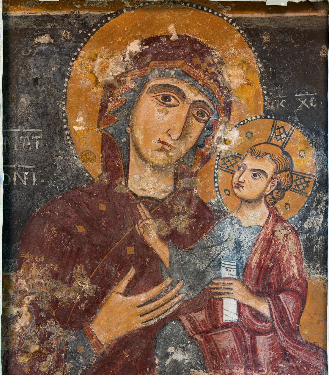 Fresco de la iglesia de Santa Maria della Palomba de School Italian