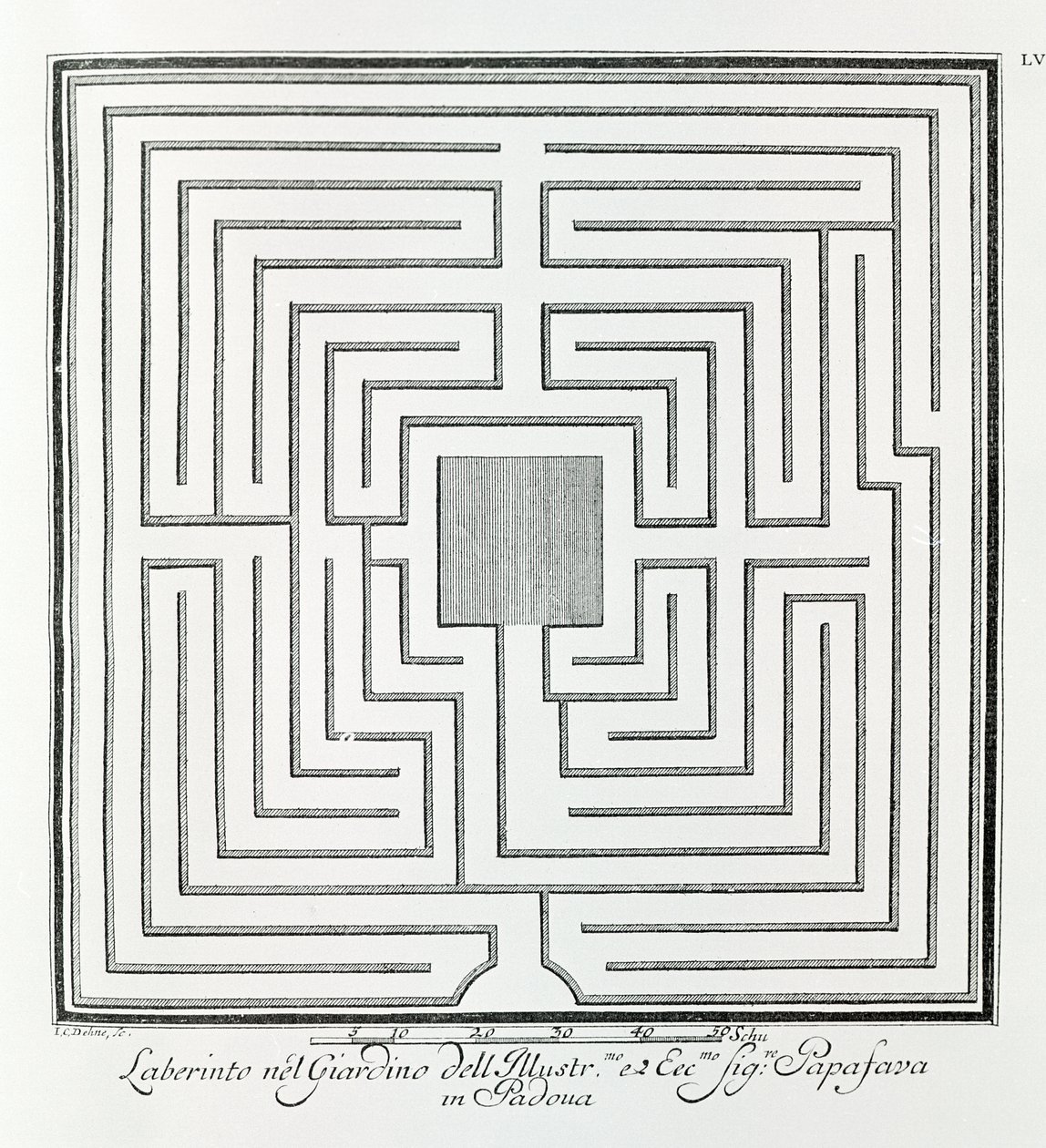 Laberinto del jardín de Villa Papafava, Padua, de 