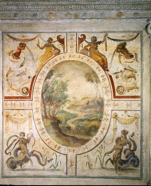 Pared en el baño de Cosimo I de