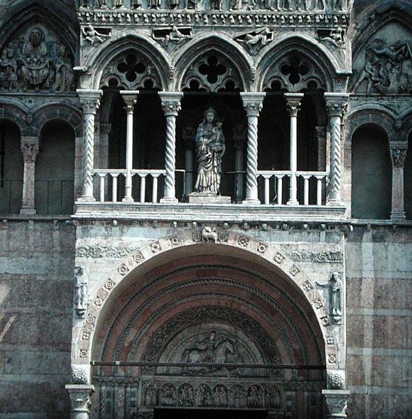 Fachada oeste, comenzada en la década de 1130 y completada en el siglo XV (detalle) de School Italian