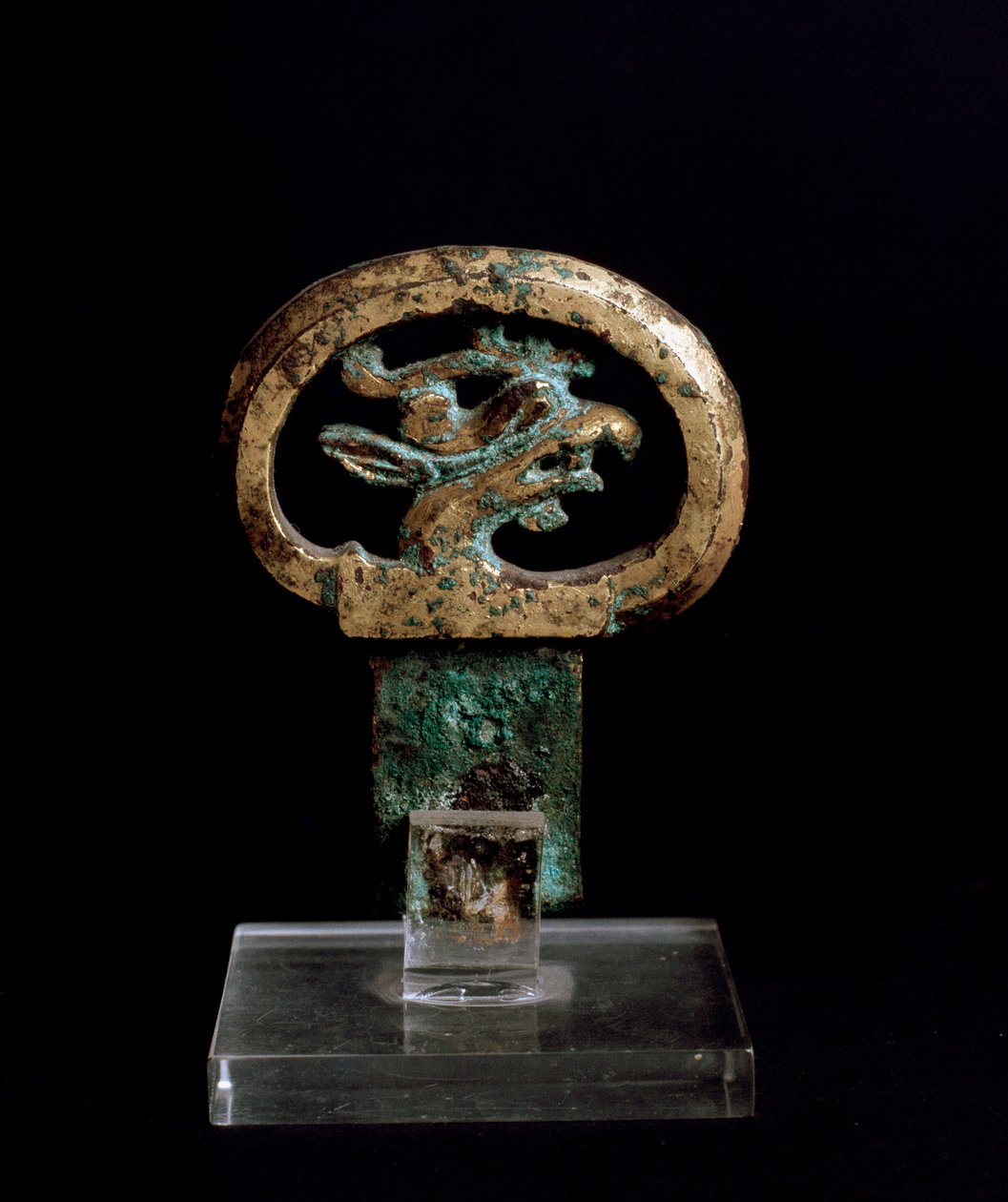 Mango de bronce con cabeza de grifo, siglo VI-V a.C. de Japanese School