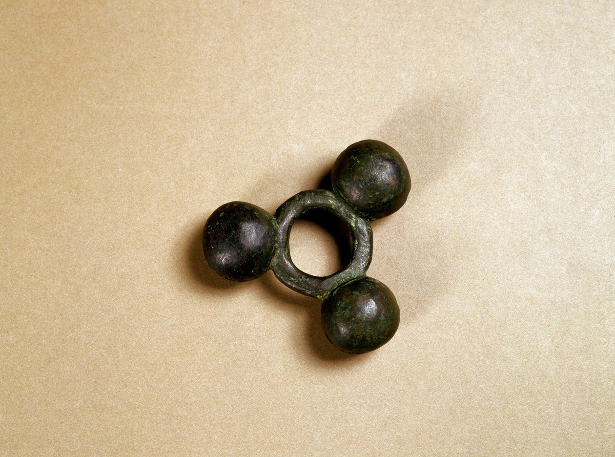 Ornamento de bronce para arreos de caballo, período Kofun (250-538) de Japanese School