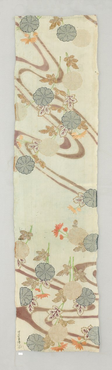 Fragmento de kimono de Japanese School