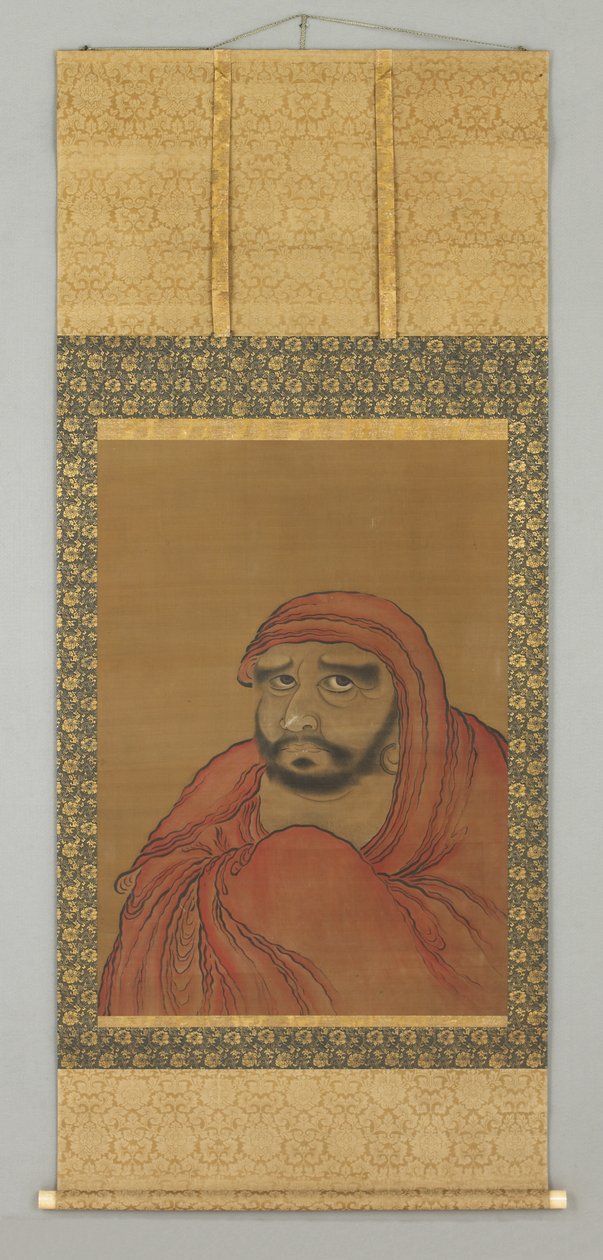 Cabeza grande con drapeado (de Daruma) de Japanese School