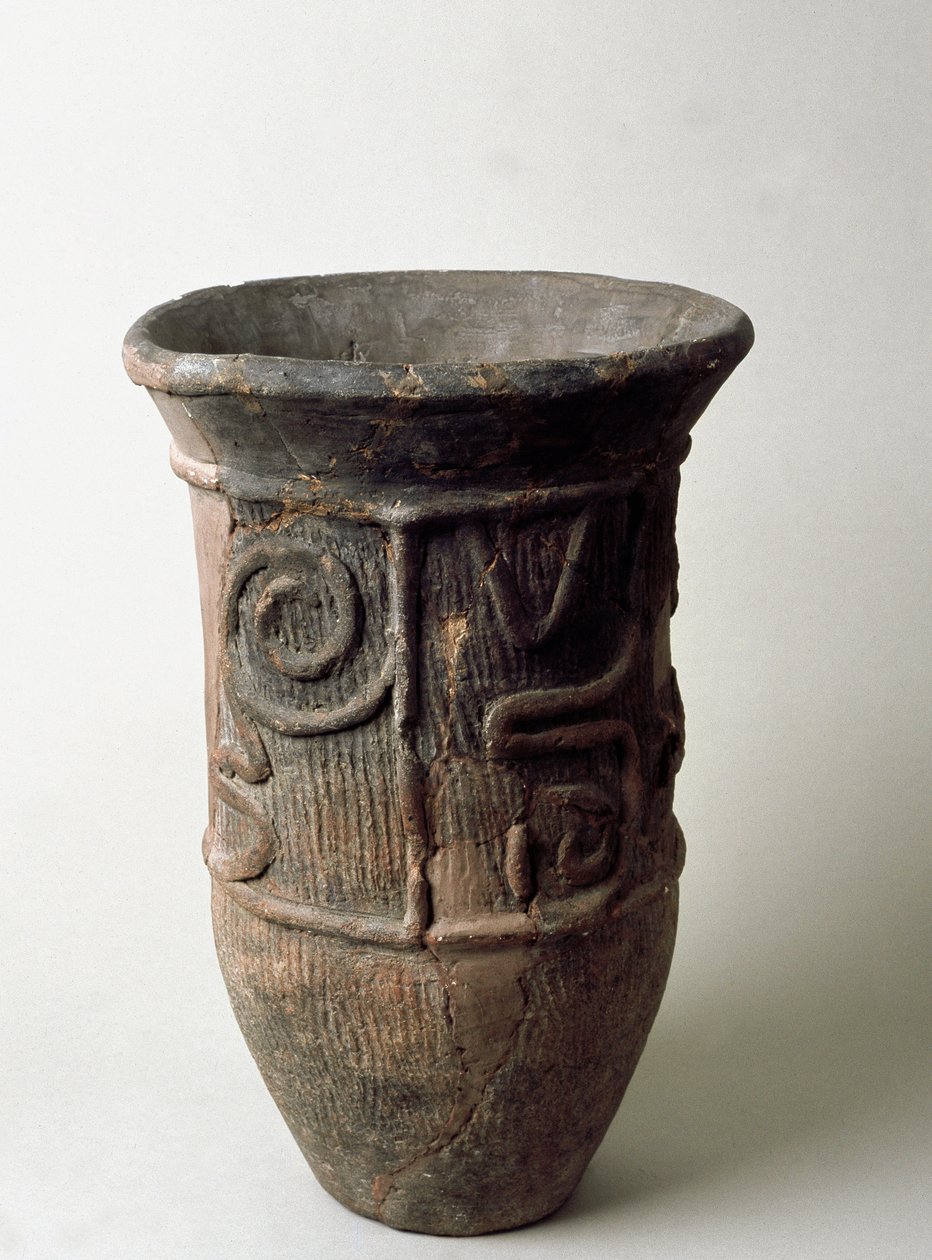 Jarra de terracota de Chiba, período Jomon siglo XIII-XI a.C. de Japanese School