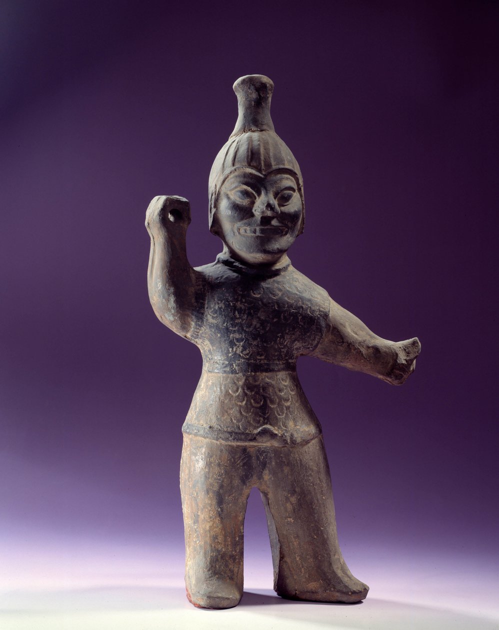 Arte coreano: figurilla de exorcista. Período de los Tres Reinos (57 a.C.-668 d.C.). París, Museo Cernuschi de School Korean