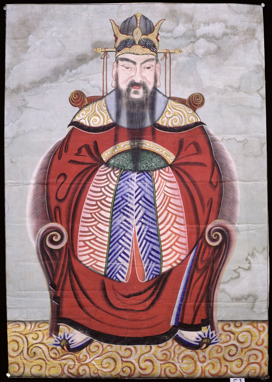 Okhwangsangje (color sobre seda) de School Korean