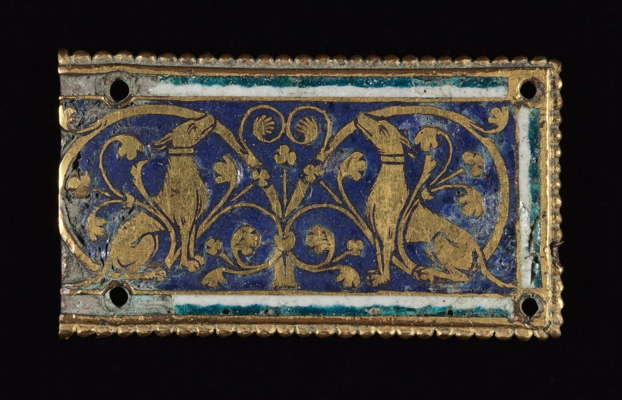 Placa, probablemente de un relicario, c.1200-1250 de School Mosan
