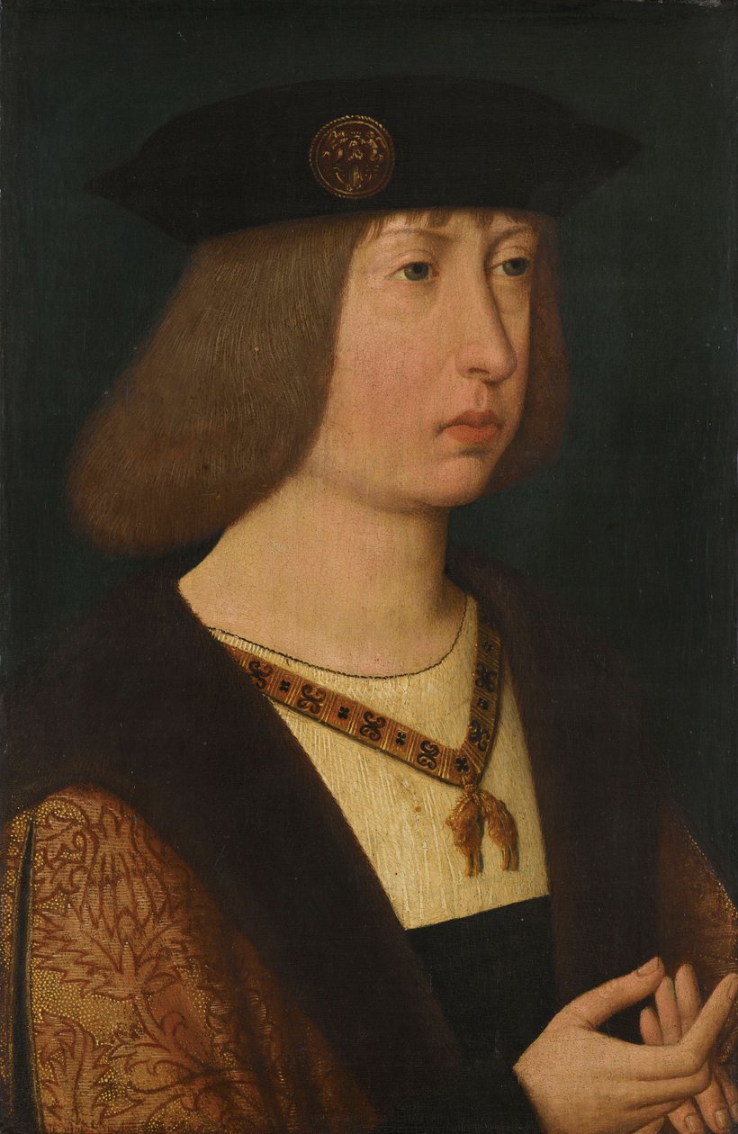 Retrato de Felipe el Hermoso, Duque de Borgoña de School Netherlandish