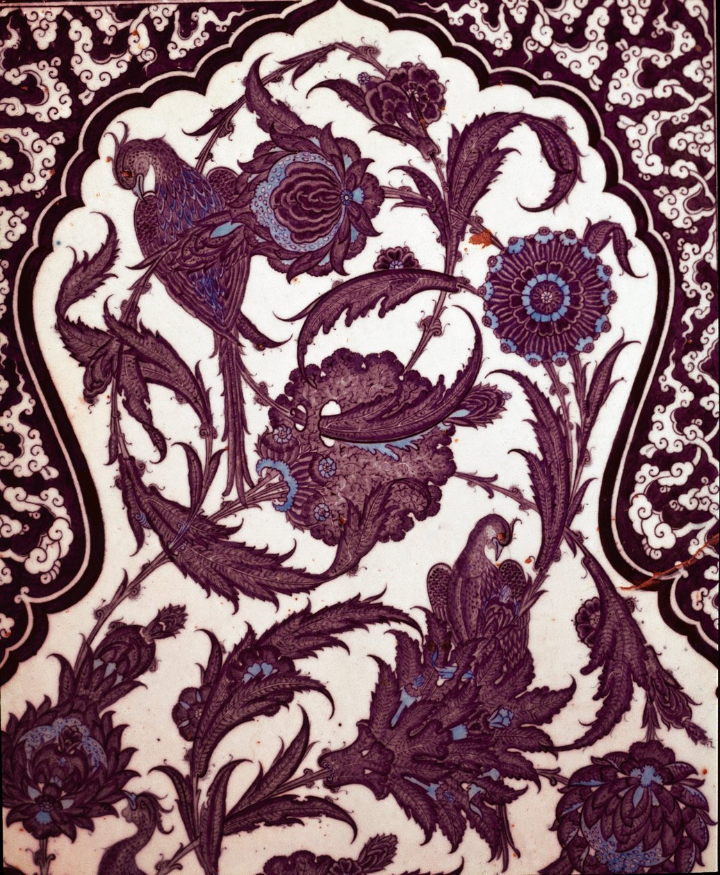 Arte otomano: cerámica de Iznik decorando la Sala de Circuncisión del Palacio de Topkapi en Estambul, Turquía de School Ottoman