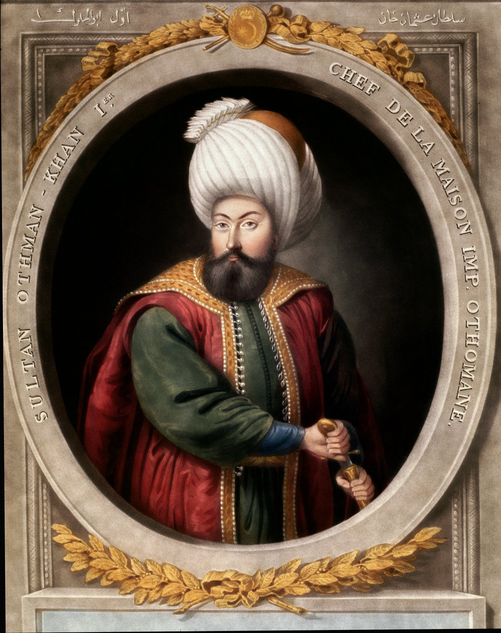 Imperio Otomano: retrato del primer sultán otomano Osman I (1299-1326) de School Ottoman