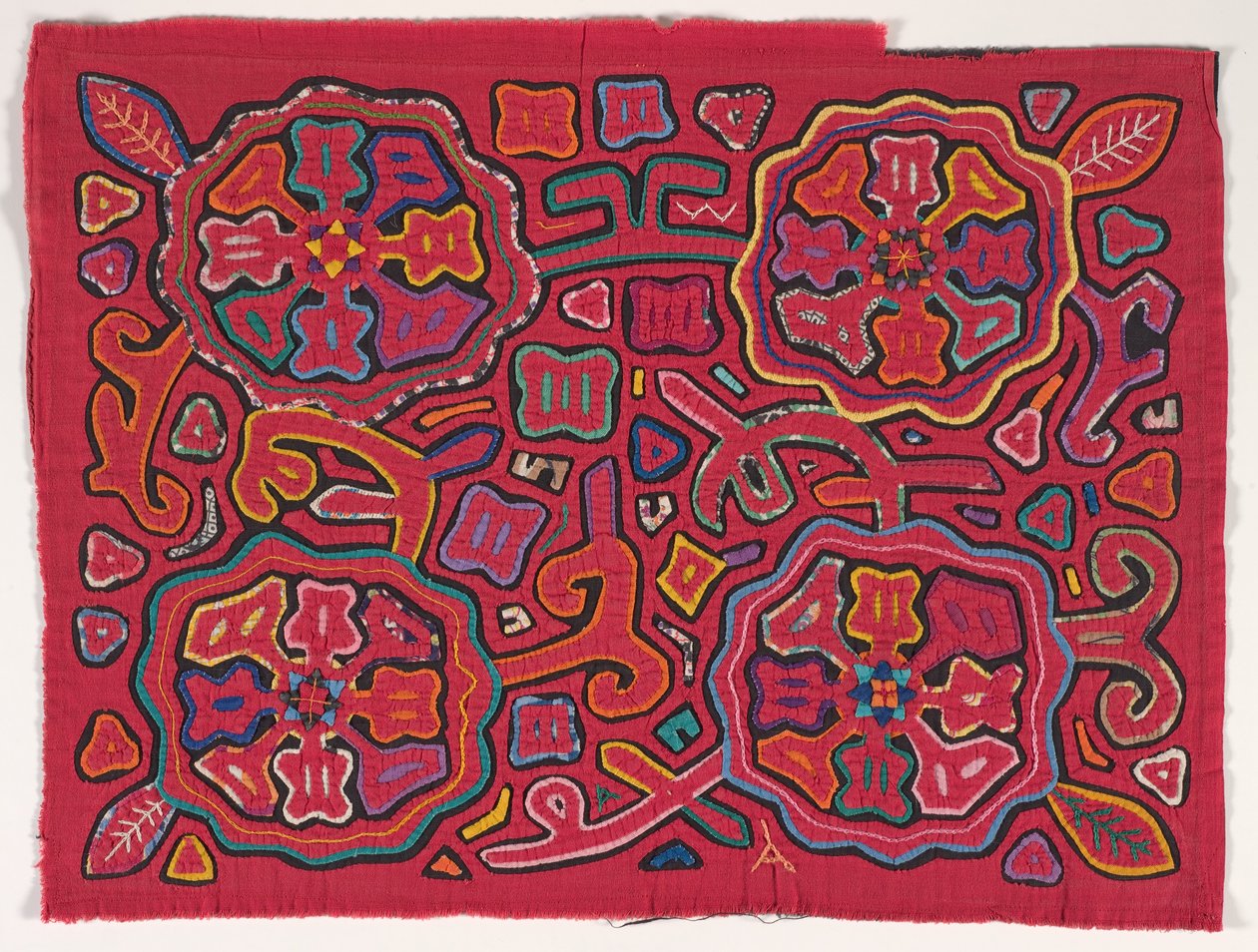 Panel de camisa (mola), Pueblo Kuna, Islas San Blas, c.1950s (algodón aplicado) de School Panamanian