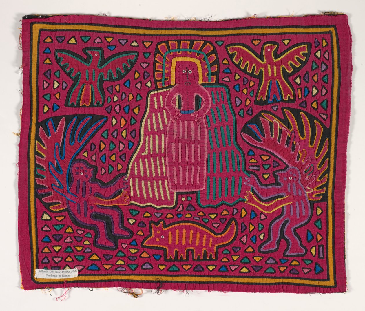 Panel de camisa (mola), Pueblo Kuna, Islas San Blas, c.1950s (algodón aplicado) de School Panamanian