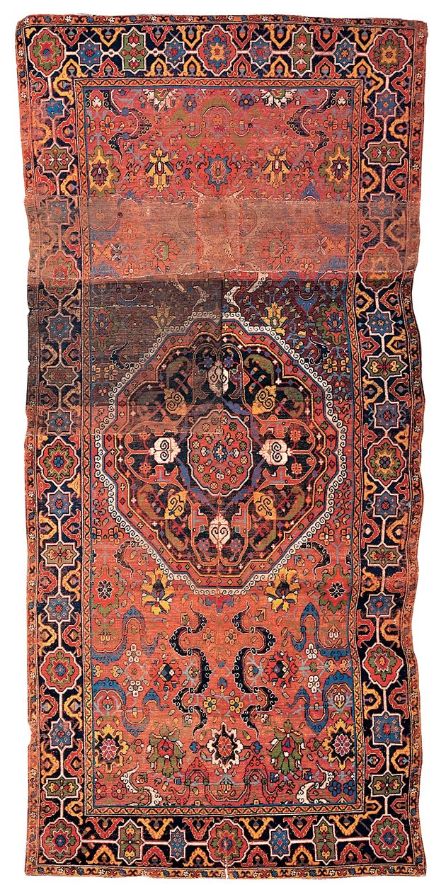 Alfombra de Medallón, probablemente Kurdistán Persa, finales del siglo XVII o principios del XVIII de School Persian