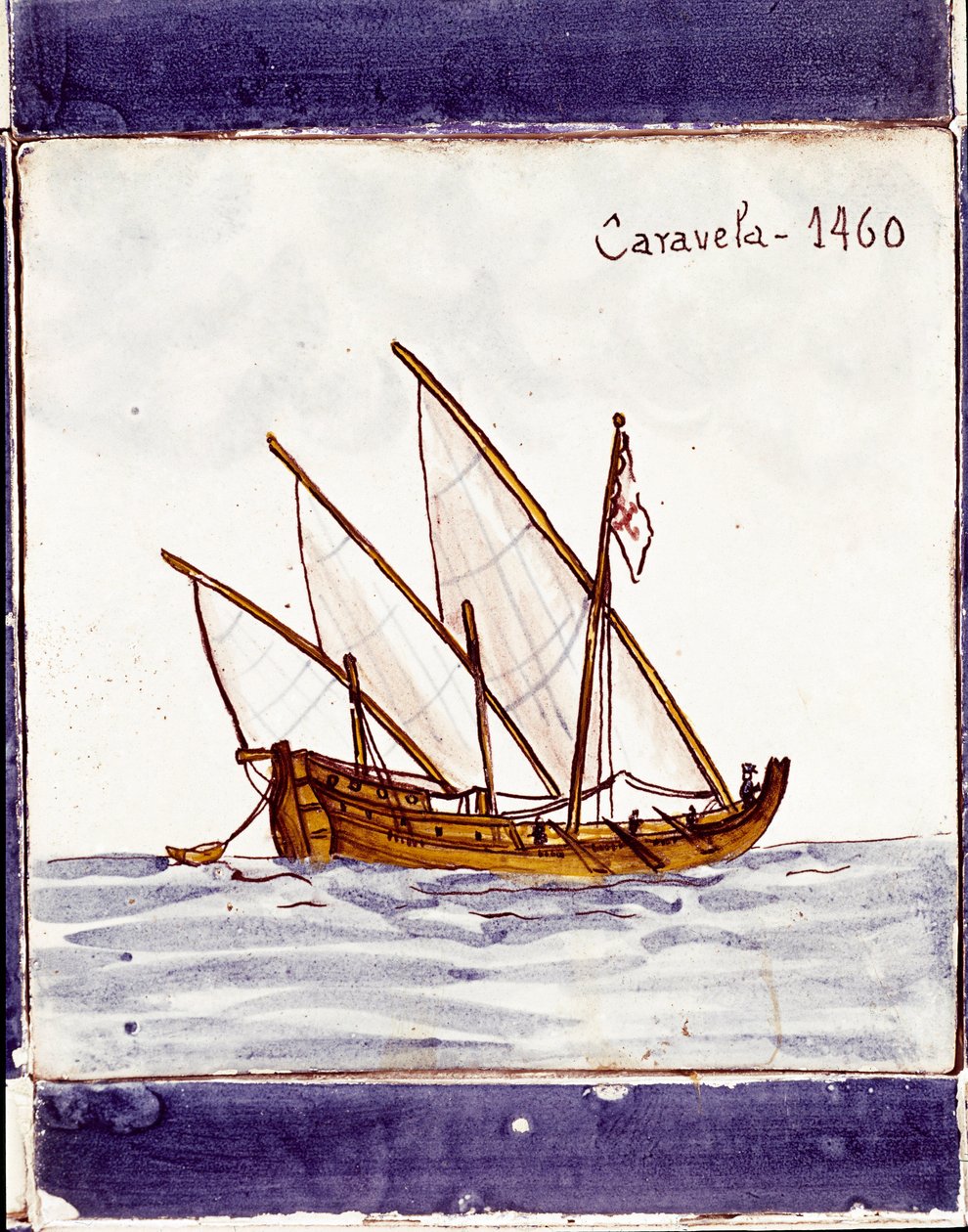 Representación de una carabela de la flota portuguesa de School Portuguese